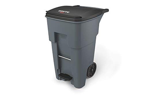 Rubbermaid Commercial 1971968 Brute Step-On Rollout Trash Can, 65 gal/246 L, 44.740