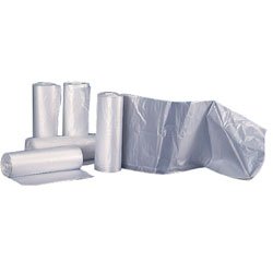 Colonial Bag High Density Trash Can Liners- 24 x 24, 10 Gallon, 6 mic, Clear (1000 Bags/Case)