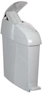 Rubbermaid Commercial Products FG750244 Sanitary Waste Bin (Rectangular, 3-Gallon, 6.1-Inches x 16.5-Inches x 19.3-Inches, Gray)