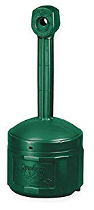 Justrite 26800G Cigarette Butt Receptacle, Forest Green