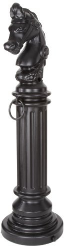 Eagle 1212BLACK SafeSmoker Decorative Cigarette Receptacle with Rubber Bottom, Hitching Post, 12-1/2