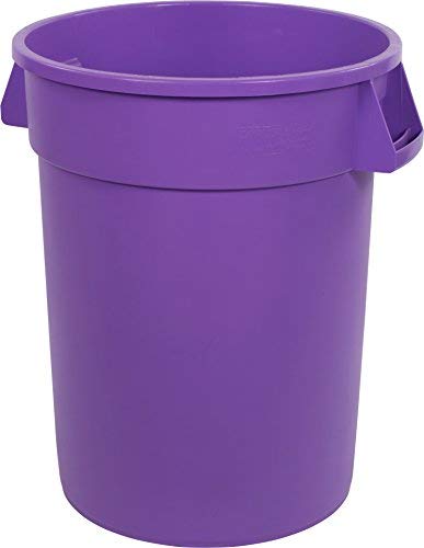 Carlisle 34103289 Bronco Round Waste Container Only, 32 Gallon, Purple (Pack of 4)