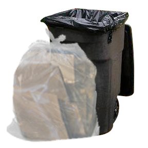 Plasticplace Clear 65 Gallon Trash Bags, 50 Bags Per Case