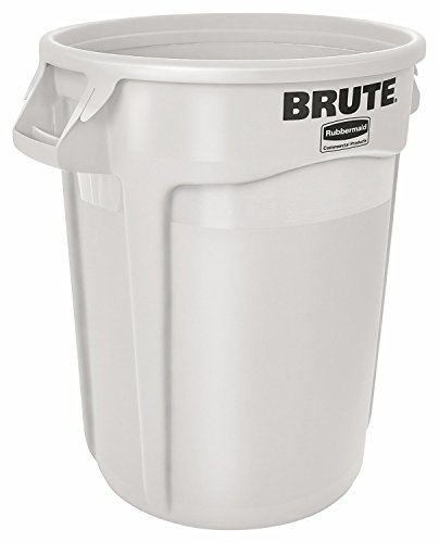 Rubbermaid Commercial BRUTE Trash Can, 32 Gallon, White, FG263200WHT