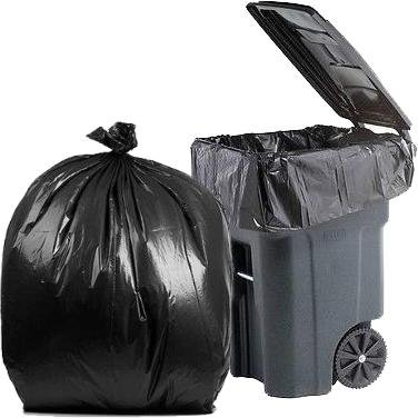 PlasticMill 100 Gallon, Black, 3 Mil, 67x79, 1 Bag (Sample), Ultra Heavy Duty, Garbage Bag/Trash Can Liner/Contractor Bag.