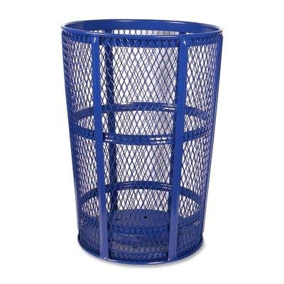 Witt Industries EXP-52BL Steel 48-Gallon Outdoor Waste Receptacle, Round, 23