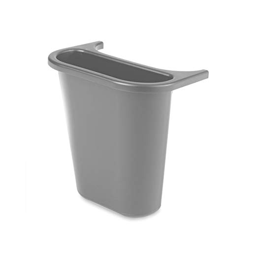 Rubbermaid Commercial Products FG295073GRAY Trash Can Rectangular Recycling Side Bin (Gray)