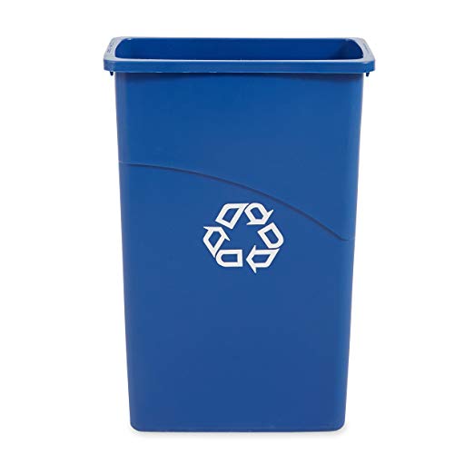 Rubbermaid Slim Jim Waste Container, 87 L - Blue