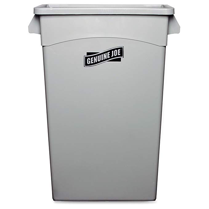 Genuine Joe GJO60465 Plastic Space Saving Waste Container, 23 gallon Capacity, 23