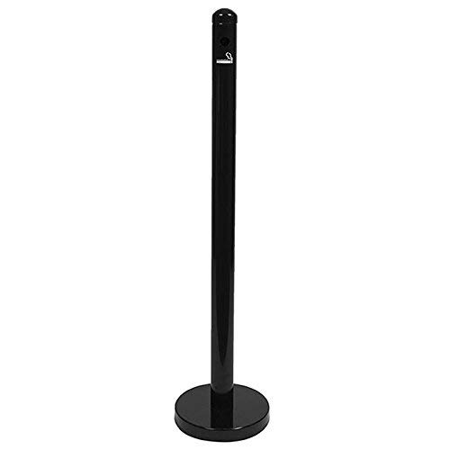 American Metalcraft SPRV2 Free-Standing Smoker Pole, Cigarette Butt Receptacle, Black Matte
