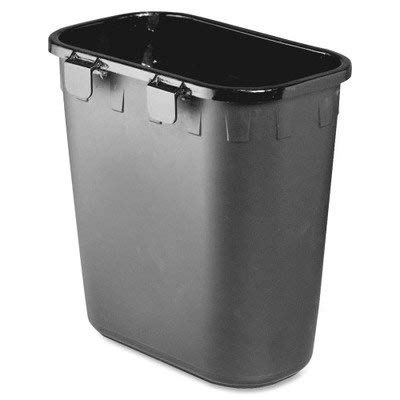 Safco Paper Pitch Waste Receptacle - 1.75 gal Capacity - Rectangular - 9.8quot; Height x 10.3quot; Width x 6.3quot; Depth - Polyethylene - Black