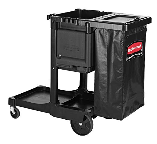 Rubbermaid Commercial Products Executive Series Housekeeping Cart, Black (1861430)