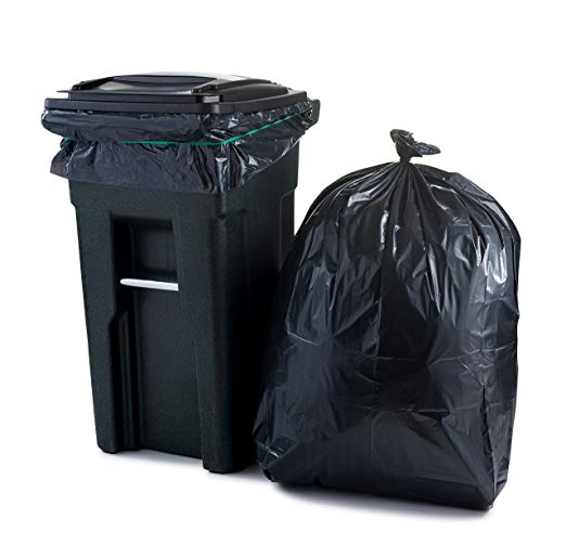 Plasticplace 65 Gallon Extra Heavy Trash Bags , 2.7 Mil, 50