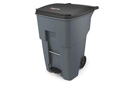 Rubbermaid Commercial 1971991 Brute Step-On Rollout Trash Can, 95 gal/360 L, 46.020