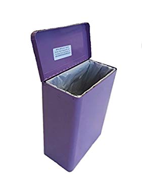 Sanitary Napkin Receptacle, Surface Mount, Steel, 1 gal, Measures: 7 ½ “ w x 9 3/4 “ H x 4” D (Lavender)