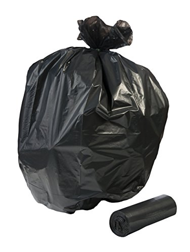 BTGR-39XH, 32-33 Gallon, Heavy Duty Can Liners, 100 count(10 rolls), 1.5Mil Thick Low Density LDPE, Black, 33x39 inches, MADE IN USA